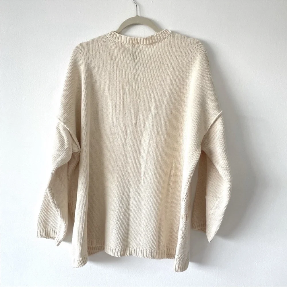 Mónica Cordera Patched Cardigan in Ivory - Picture 4 of 6
